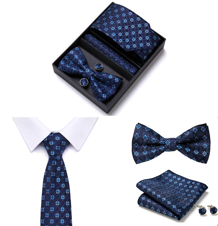 4 Pcs Tie Bowtie Gift Set