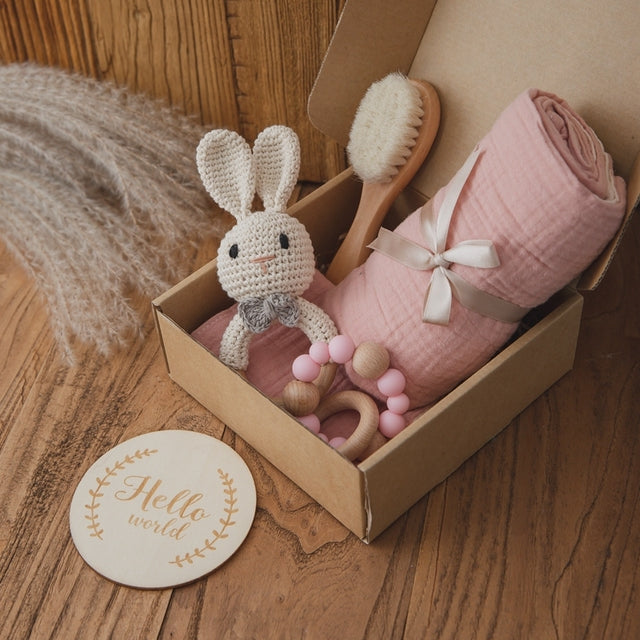 New Born Baby Bath Pink Set