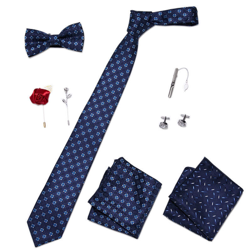 8 Pcs Tie Bowtie Gift Set