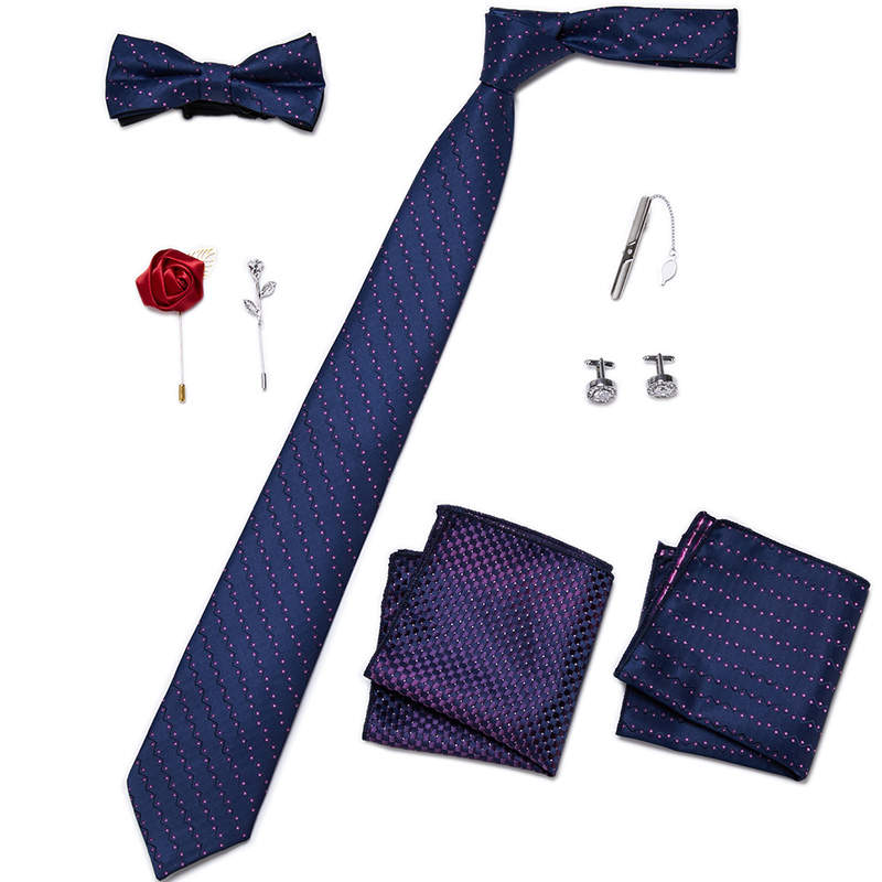 8 Pcs Tie Bowtie Gift Set