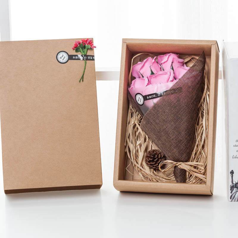 Scented Soap Roses Flower Bouquet With Gift Box