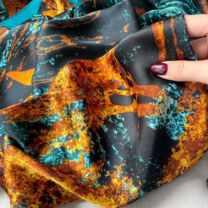Designer Printed Satin Silk Scarf