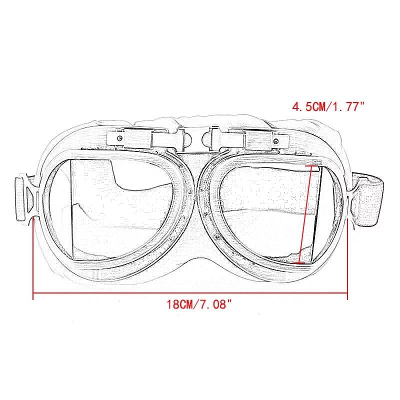 Vintage Brown Copper Foldable UV Protected Motorcycle Goggles - Free Shipping