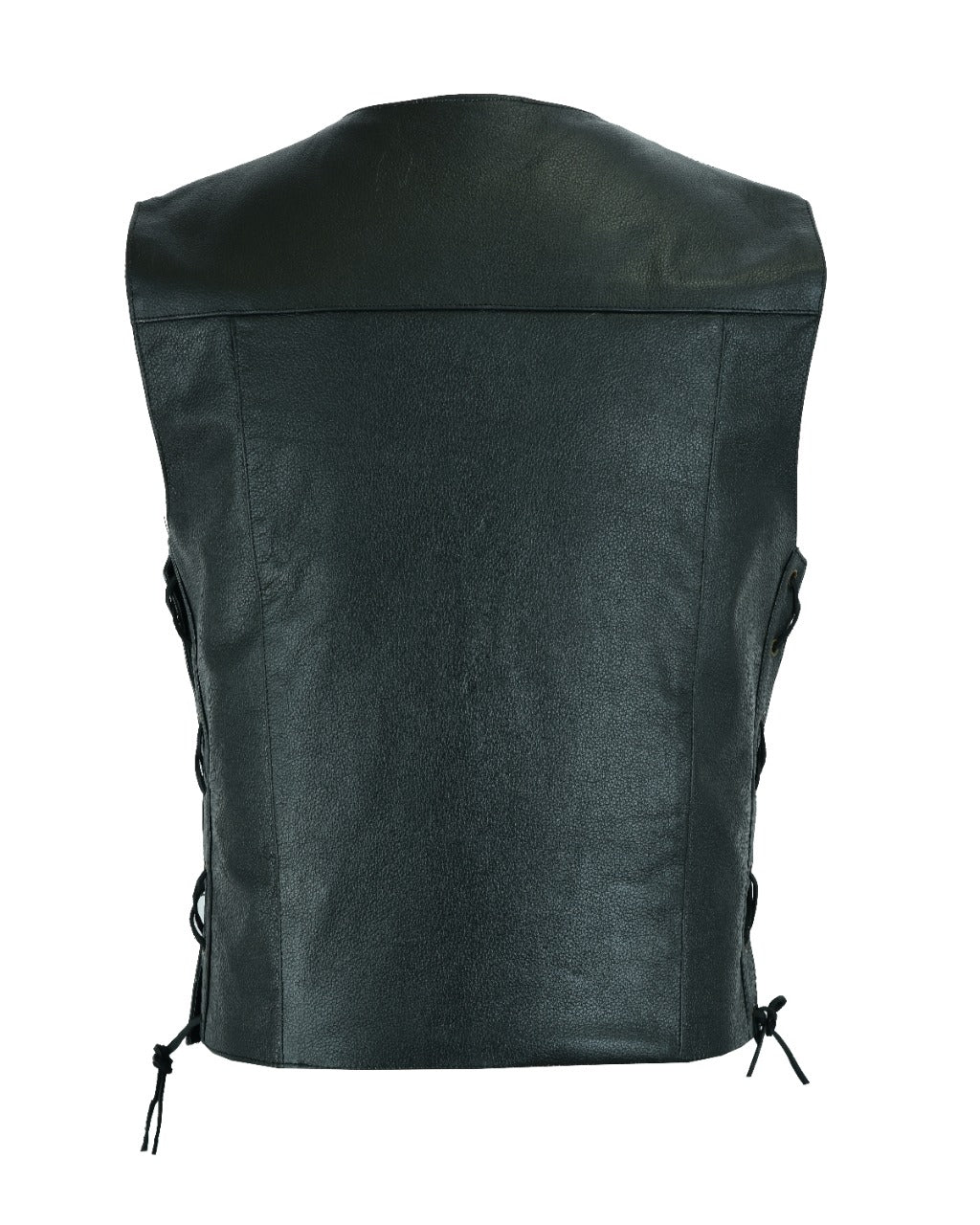 AHR01- Motorcycle Original Black Leather Fashion Vest