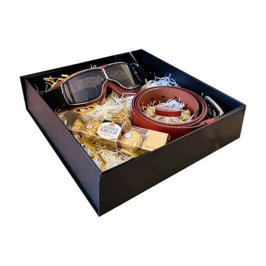 Motorcyclist Outdoers Goggle Belt Gift Set - Brown