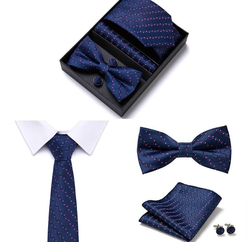 4 Pcs Tie Bowtie Gift Set