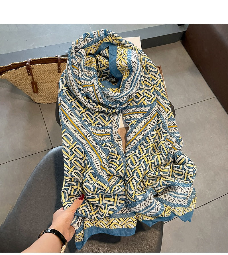 Boho Style Maze Viscose Scarf