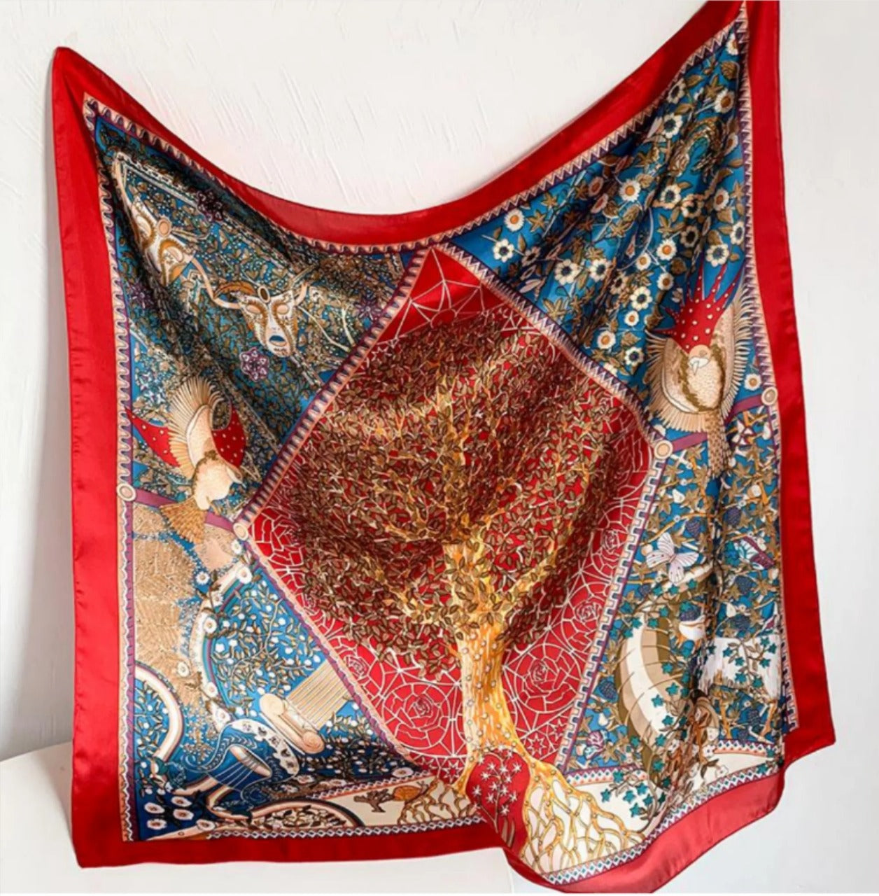 AHR Eastern Printed Silk Scarf