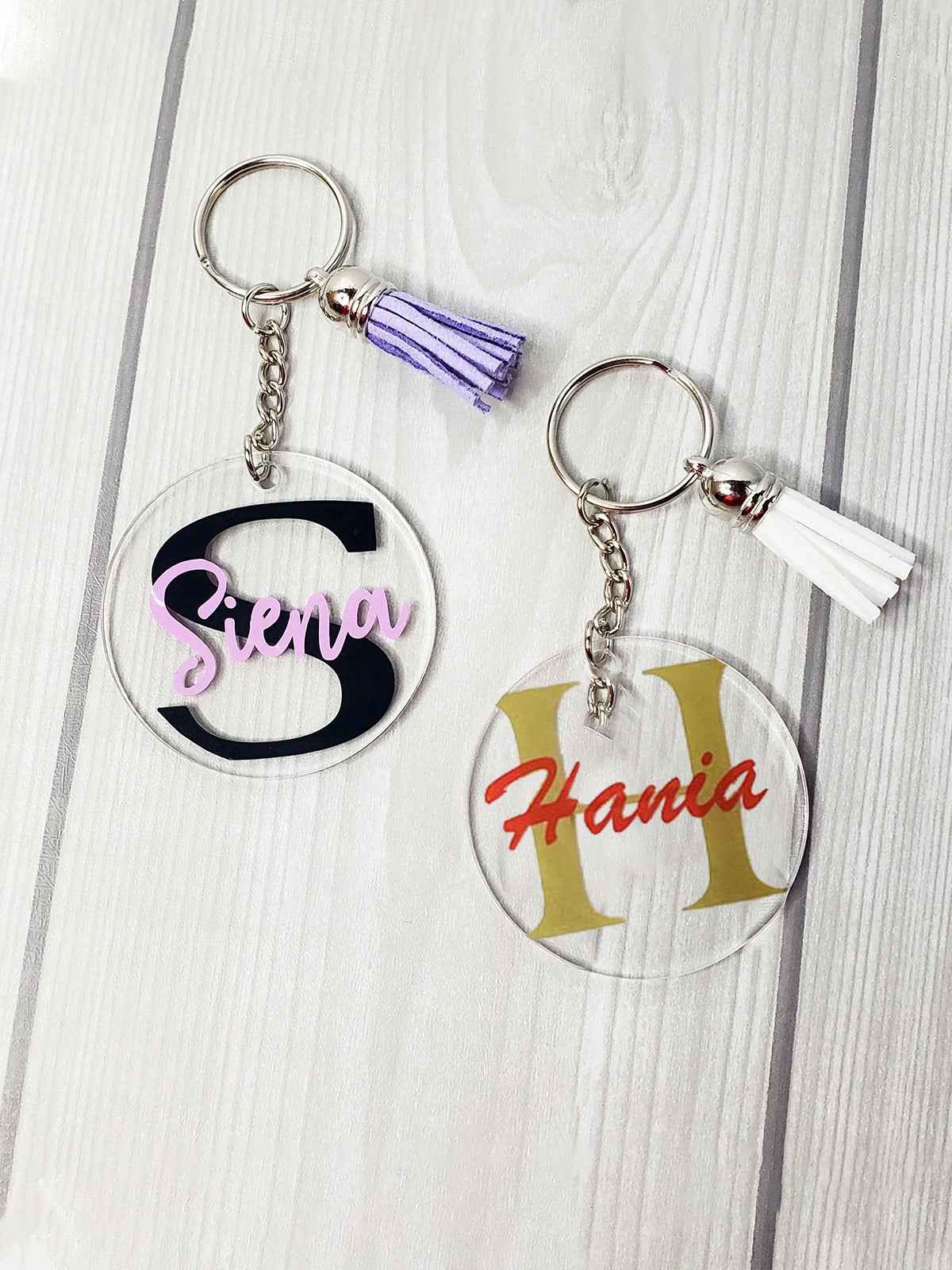Name Key Rings Round Shape Personalized Name Key Rings – Gift Store AU