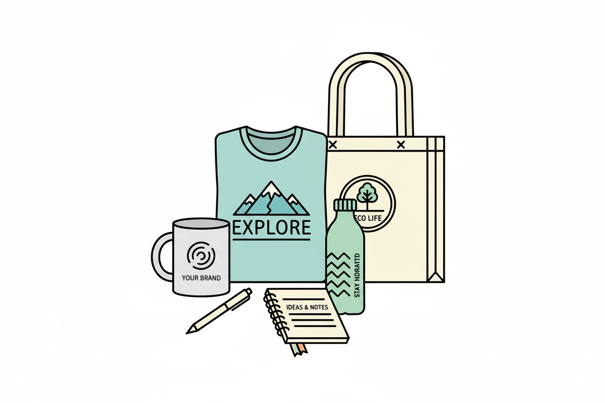 thick outline white background vector icon of select product, show some promo products. focus or enlarge products