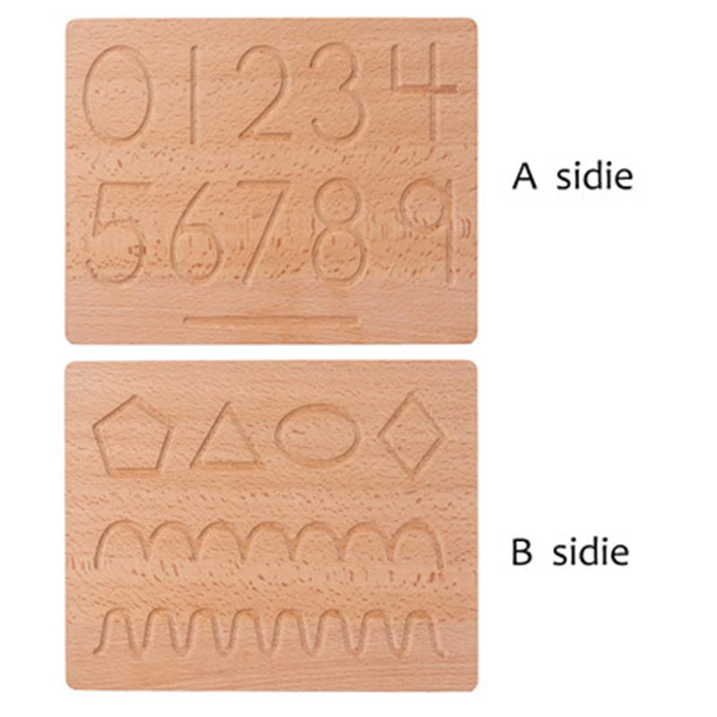 Montessori Wooden Number Tracing Board