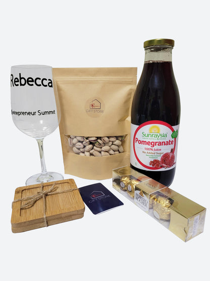 Personalized Glass Snack Gift Set