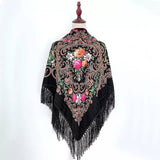 Folk Russian Floral Square Scarf