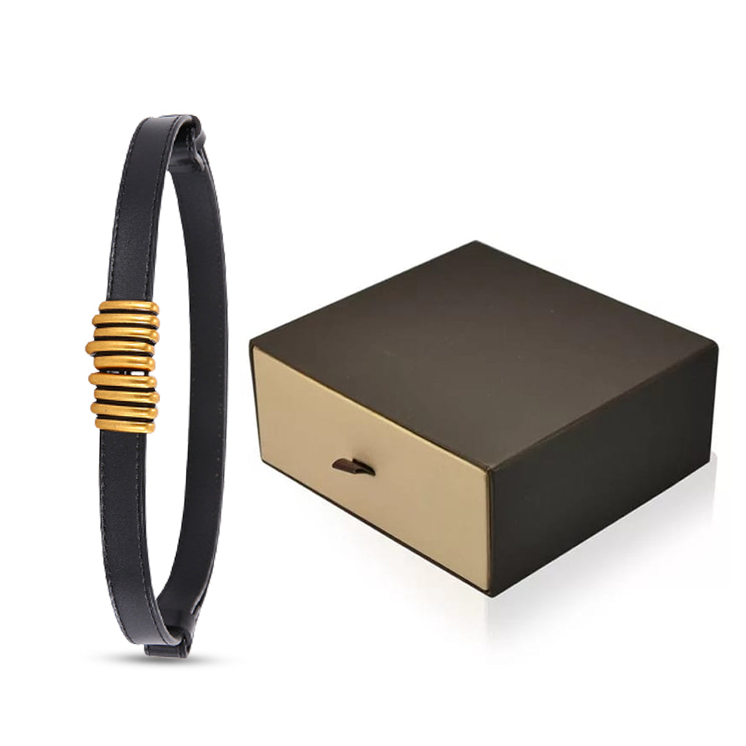 Ladies Black Fashion Leather Belt