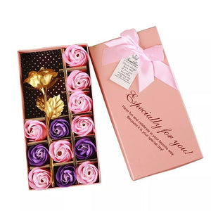 13 Pieces Scented Soap Roses Flowers Gift Box