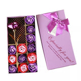 13 Pieces Scented Soap Roses Flowers Gift Box