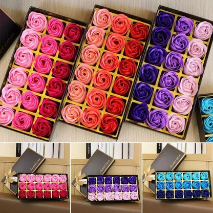 Handmade 18 Pieces Scented Soap Roses With Gift Box - Free Shipping