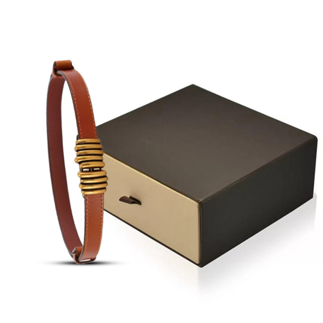 Ladies Brown Fashion Leather Belt