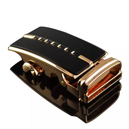 Men's Golden Black Automatic Buckle