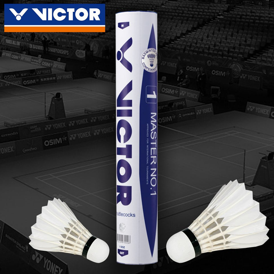 Victor Master No. 1 Feather Badminton Shuttlecocks
