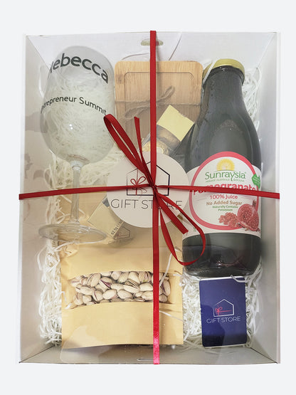 Personalized Glass Snack Gift Set