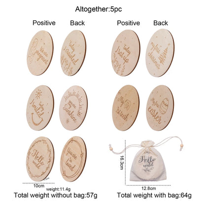 Baby Milestone Wooden Discs