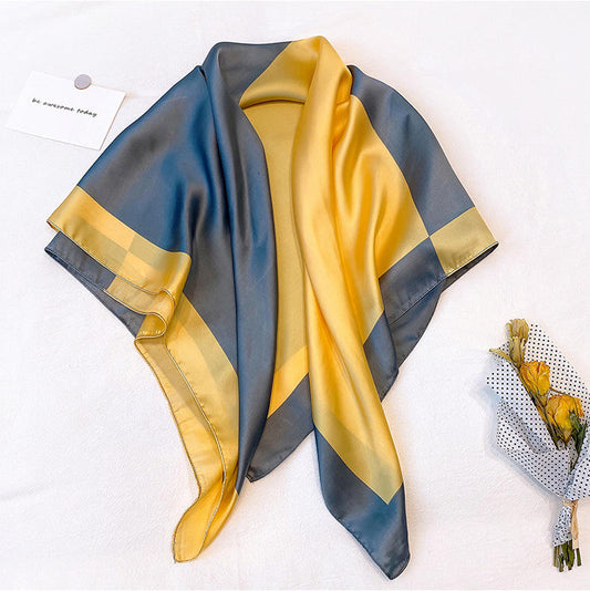 AHR Western Dual Color Silk Scarf