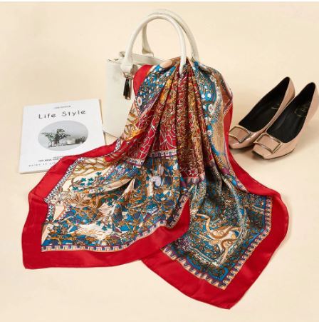 AHR Eastern Printed Silk Scarf