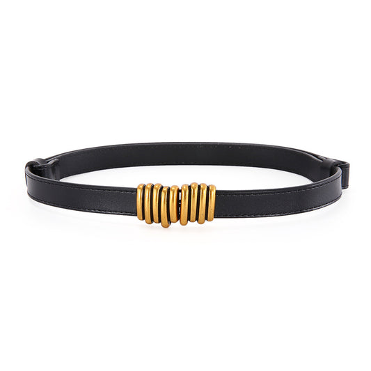 Ladies Black Fashion Leather Belt