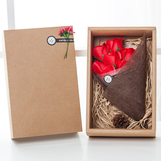 Scented Soap Roses Flower Bouquet With Gift Box