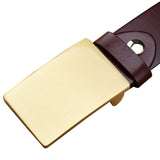 Men's Leather Belt Copper Buckle