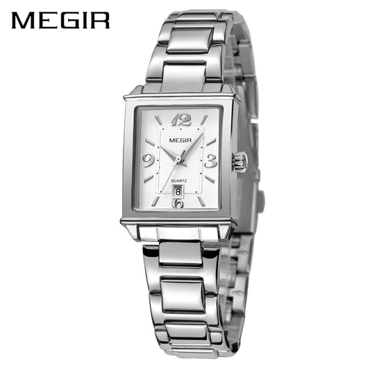 LADIES STAINLESS STEEL SILVER QUARTZ WRISTWATCH