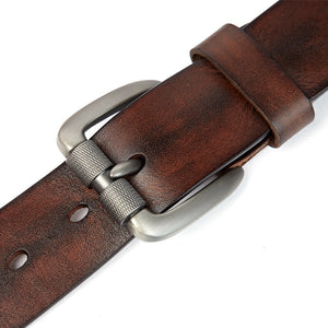 Men's Leather Belt Vintage Style