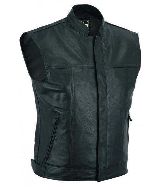 MOTORCYCLE ORIGINAL LEATHER FASHION VEST