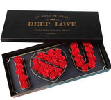 Heart Shaped Soap Roses Flowers Gift Box