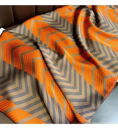Designer Printed Satin Silk Scarf