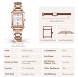 Ladies Stylish SS Rose Gold Bracelet Quartz Water Resistant Wristwatch - Free Shipping