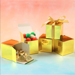 Metallic Gold Return Gift Box - Create Your Own