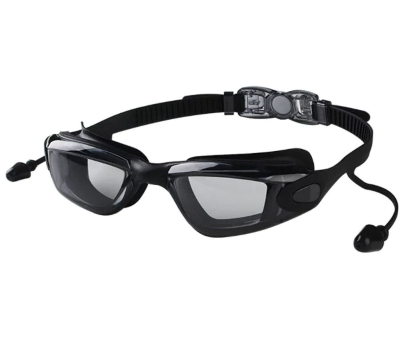 Unisex Swimming Anti-fog UV Goggles With Ear Plug & Case - Free Shipping