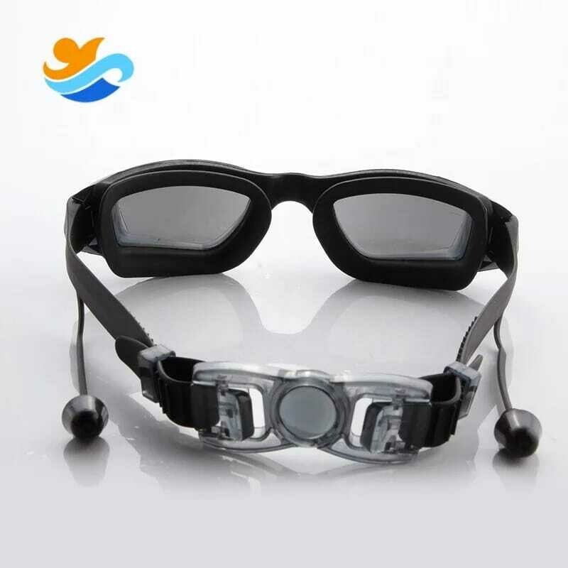 Unisex Swimming Anti-fog UV Goggles With Ear Plug & Case - Free Shipping