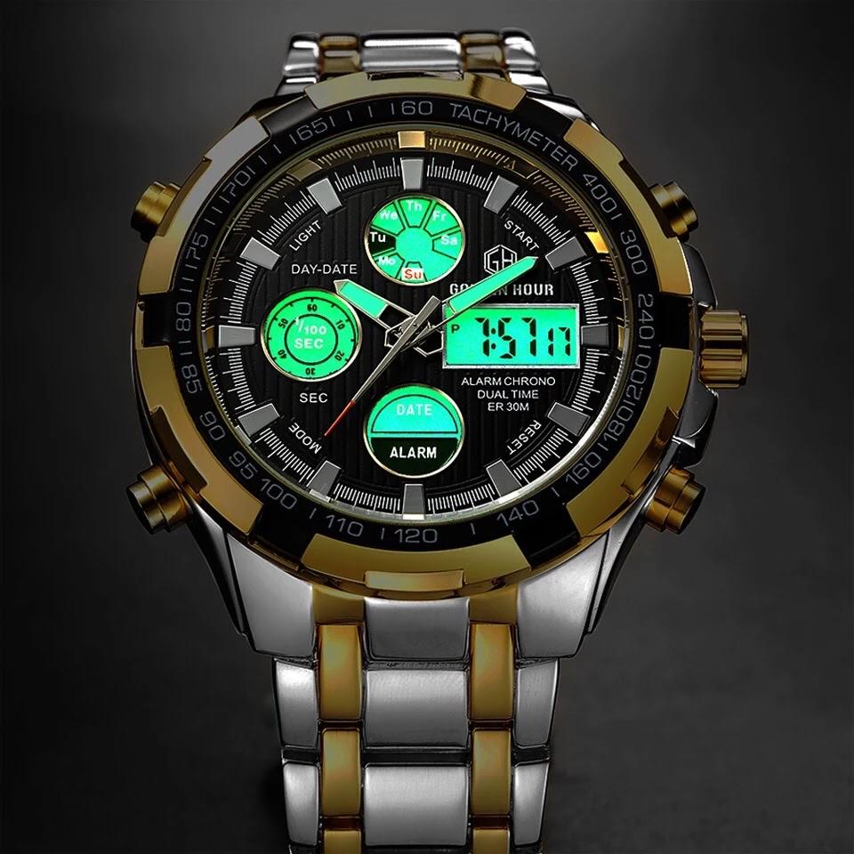 Men's Luxury SS White Round Quartz Waterproof Wristwatch - Free Shipping