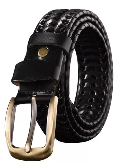 Men's Original Leather Braided Belt - Free Shipping