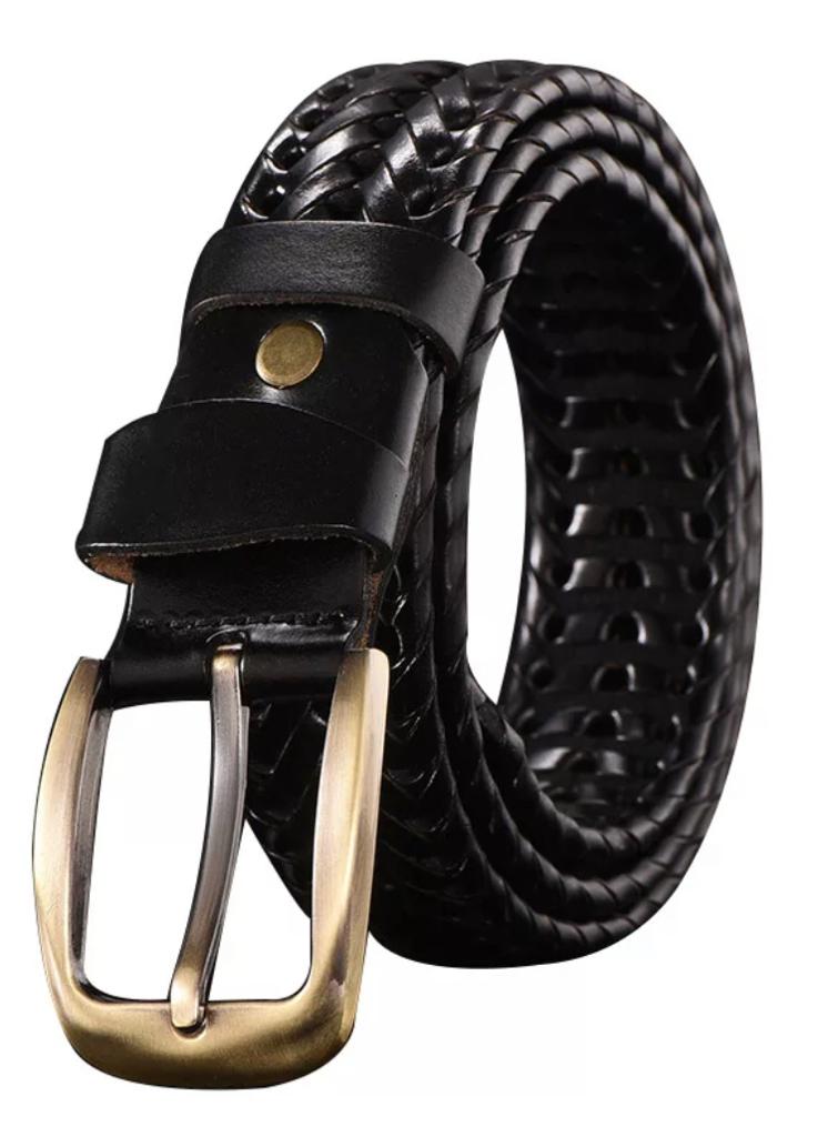 Men's Black Original Leather Braided Belt – Gift Store AU