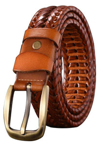 Men's Brown Original Leather Braided Belt – Gift Store AU