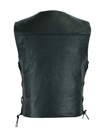 AHR01- Motorcycle Original Black Leather Fashion Vest