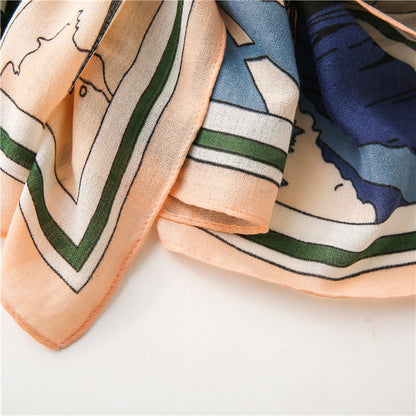 Artistic Fashion Multicolor Viscose Scarf