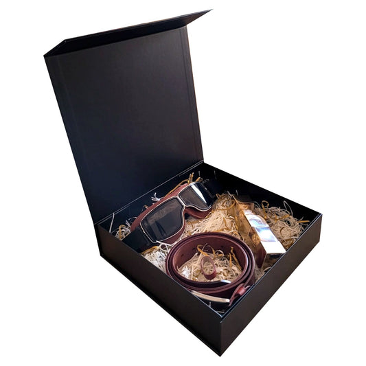 Motorcyclist Outdoers Goggle Belt Gift Set - Brown