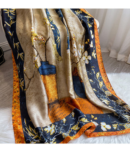 Designer Printed Satin Silk Scarf