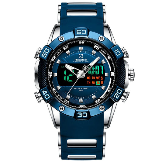 Men's Digital Quartz Chronograph Blue Watch