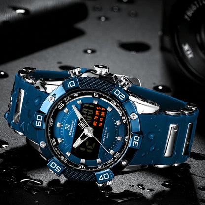 Men's Digital Quartz Chronograph Blue Watch
